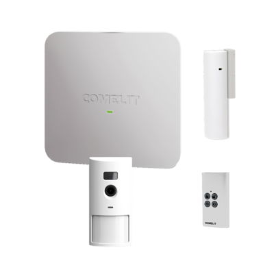 Kit complet Nexus incluant un d�tecteur PIR avec cam�ra int�gr�e, un contact