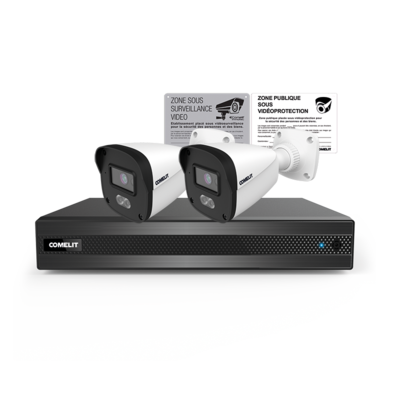 Kit vid�oprotection IP 4 canaux 2 cam�ras 4MP PoE
