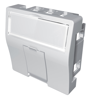 PLASTR 45X45 1 PORT RJ45 GAMME BC COND PAR 8