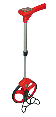 Odom�tre digital, roue de 32 cm. Capacit� maxi 999 km. Manche t�lescopique