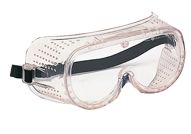 Lunette masque avec ventilation directe. Ecran incolore polycarbonate EN166