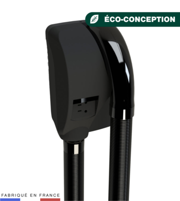 S�che-Cheveux CARAÏBE Prise Rasoir noir mat
