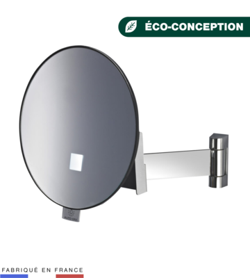 Miroir ECLIPS rond lumineux bras plat
