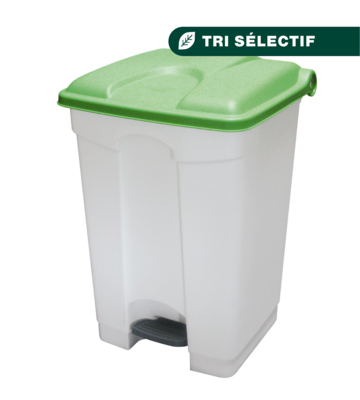 Container 45L blanc couvercle vert