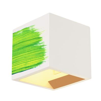 PLASTRA, applique int�rieure, cube, blanc, G9/QT14, 42W max, pl�tre