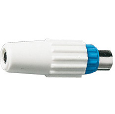 Fiche m�le TV coaxiale CEE bleu