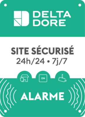 Plaque alu site s�curis� Delta Dore