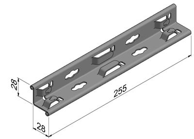 Eclisse ERU3 pour chemins de c�bles fil, SZ