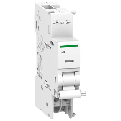 Acti 9 - iMN - d�clencheur voltm�trique - pour iC60 | iDPN Vigi | iID | iSW-NA - Circuit de commande : 24 VCA 50/60 Hz | 24 V CC - Conforme � EN/IEC 60947-5-1 - Largeur : 2 pas de 9 mm