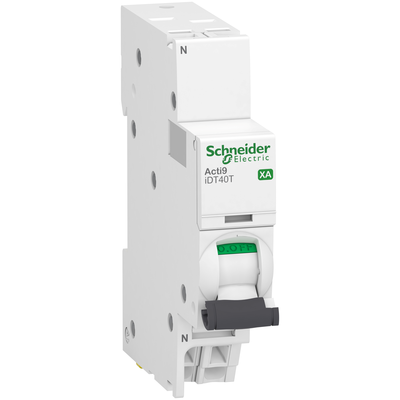 Acti9 iDT40 XA - disjoncteur modulaire - bornes auto - 1P+N - 16A 4500 A Icn conform�ment � EN 60898 - 230 V AC 50/60 Hz / 4,5 kA Icu conform�ment � EN/IEC 60947-2 - 230 V AC 50/60 Hz - Rail DIN - NF - largeur 2 pas de 9mm