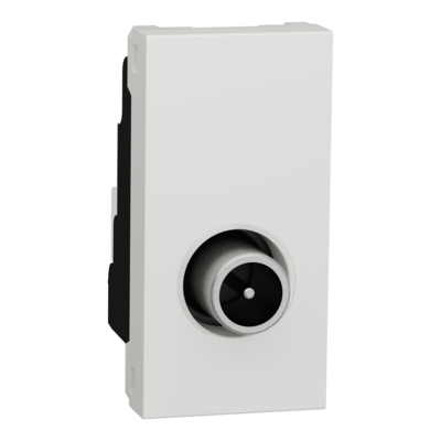 Unica - prise t�l�vision - TV m�le - individuel - 1 module - Blanc antimicrobien - m�canisme seul