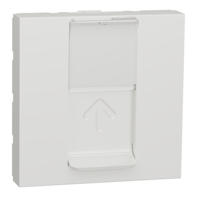 Unica - prise de communication pour 1 connecteur RJ45 Keystone/Systimax - 2 modules Blanc - m�canisme seul