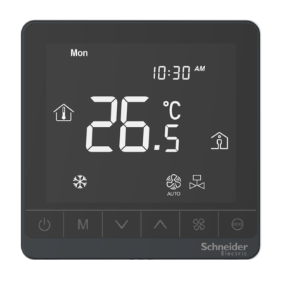 SpaceLogic - Thermostat TC907 ventiloconvect. - 24V - propor. - 3 �tages - Delux