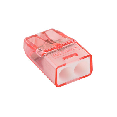 Borne de connexion transparente 2 entr�es rouges MINI CONNEX green