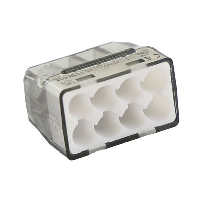 Borne de connexion transparente 8 entr�es noires MINI CONNEX green