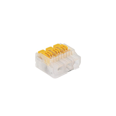 Borne � leviers transparente jaune 3 entr�es EASY CONNEX
