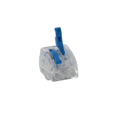 Borne � leviers transparente bleu 2 entr�es EASY CONNEX green