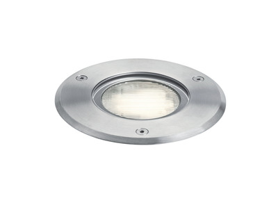 LUXSOL 2 - Encastr� Sol Ext. GX53 IP67 IK10, rond, inox, Lpe non incl.