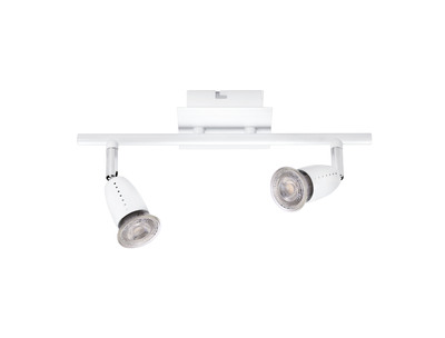 ECCO B2 - Plaf./Appl.Mur 2 spots GU10 50W max., blanc, Lpes non incl.