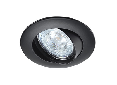 LUNAR 50-12 - Encastr� GU5,3, rond, basculant, noir, Lpe non incl.