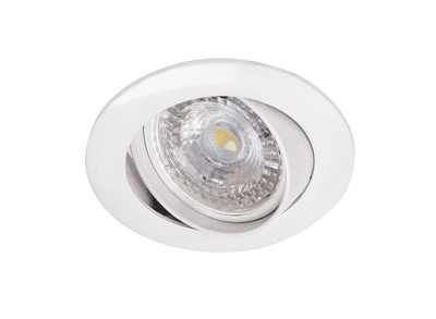 GALAXY - Encastr� GU10, rond, basculant, blanc, Lpe non incl.,conx�s/outil