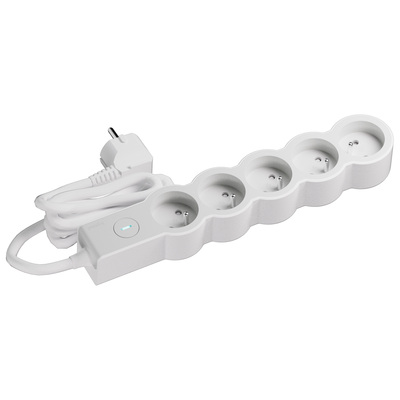 Multiprise 5x2P+T 16A 230V-3680W inter ON/OFF - cordon 3m - B
