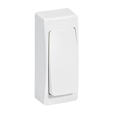 Interrupteur ou va-et-vient version �troite Appareillage Saillie - blanc