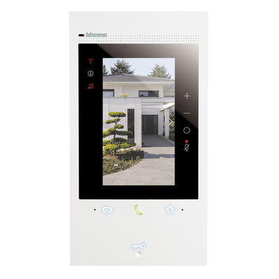 Kit portier connect� Classe 300EOS with Netatmo blanc 5" platine Linea 3000 noir