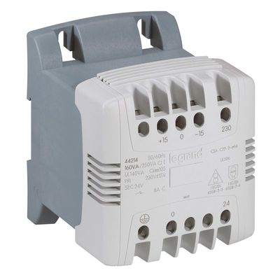 Transformateur de commande et s�curit� � vis prim 230/400V et sec 24V~ -250VA