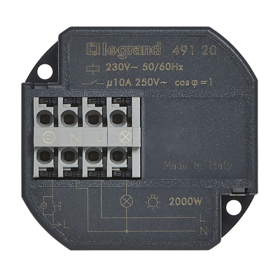 T�l�rupteur � encastrer unipolaire silencieux 10A 230V~
