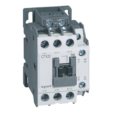 Contacteur de puissance CTX� 22 - 3P - 9A - bornes � vis - 1NO+1NF - 230V~