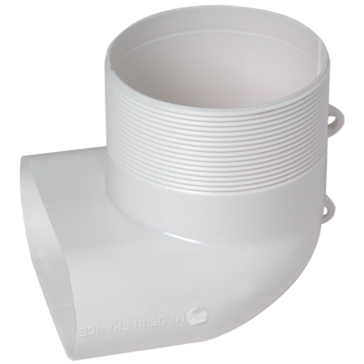 Coude Minigaine blanc mixte vertical �quivalent D80 (40x100)