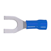 Cosse pr�-isol�e bleue � fourche section 1,5 � 2,5mm� bornage M6