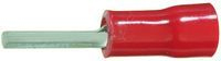 Cosse pr�-isol�e rouge � embout plat crant� 3x11,2mm section 0,5 � 1,5mm�.