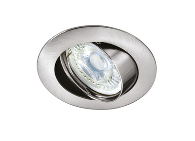 GALAXY - Encastr� GU10, rond, basculant, nickel, Lpe non incl.,conx�s/outil