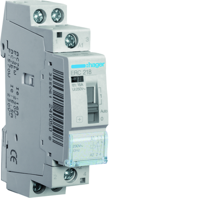 Relais de commande 16A, 1F+1O, 230V 1 module