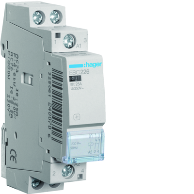 Contacteur 25A, 2O, 230V 1 module