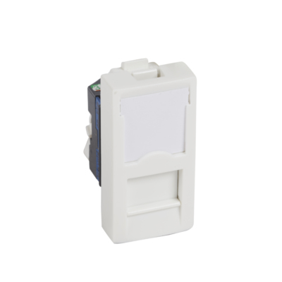 Prise RJ45 catgorie 6 Logix - Ecrante FTP - 1 module - Blanc Artic