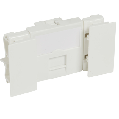 Prise RJ45 catgorie 6 Logix - Blinde STP - 2 modules - Blanc Artic