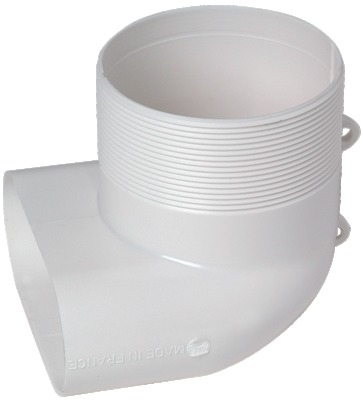 Coude Minigaine blanc mixte vertical �quivalent D80 (40x100)