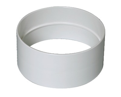 Raccord Minigaine blanc femelle pour conduit �quivalent D125