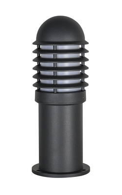 CALEO 1 -Borne Ext. IP44 IK07, graphite, E27 100W max., lpe non incl., haut.42cm