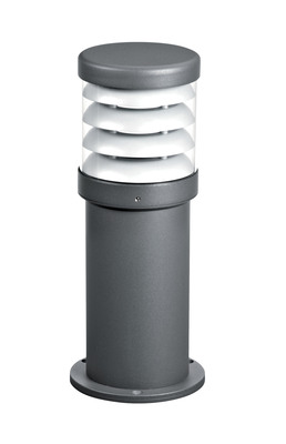 POLO - Borne Ext. IP65 IK07, graphite, E27 70W max., Lpe non incl., haut.35cm