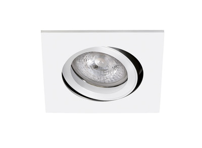 TIPO C-230 - Encastr� GU10, carr�, orientable et basc., blanc, Lpe non incl.