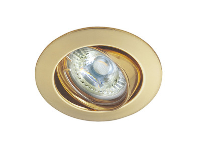 GALAXY - Encastr� GU10, rond, basculant, dor�, Lpe non incl.,conx�s/outil