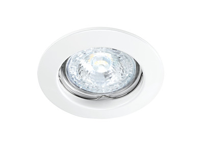 DISK - Encastr� GU10, rond, fixe, blanc, Lpe non incl.,conx�s/outil