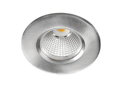 DL-ISO - Encastr� IP20/65, recouvrable, nickel, LED int�g. 8W 50� 3000K 770lm