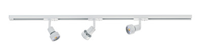ZAO - Rail 1 all. + 3 spots GU10, blanc, a/lpes LED 4,2W 3000K 500lm incl