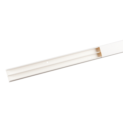 Moulure Keva 32mmx12mm-Fond+couvercle-2 compartiments-Longueur 2,10m-Blanc Artic