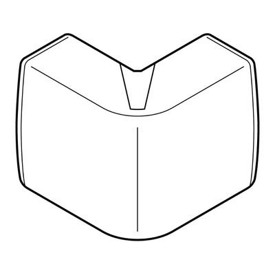 Angle ext�rieur Variasouple +ou-7� pour moulure Keva 75mmx20mm -PVC Blanc Artic